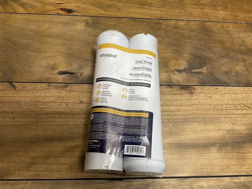 New Whirlpool WHEEDF Dual Stage Replacement Water Filters For WHADUS5, WHED20